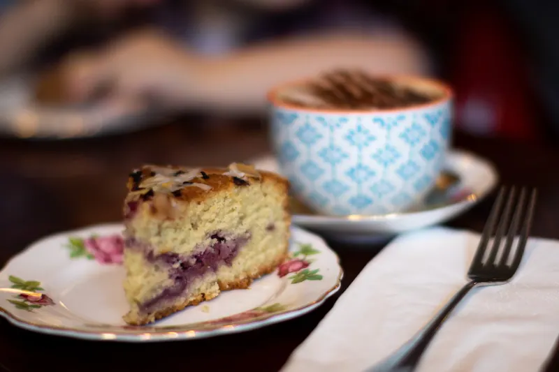 Cake and tea in the Tea Room
