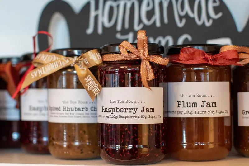 Harriet’s ribbon-tied homemade preserves